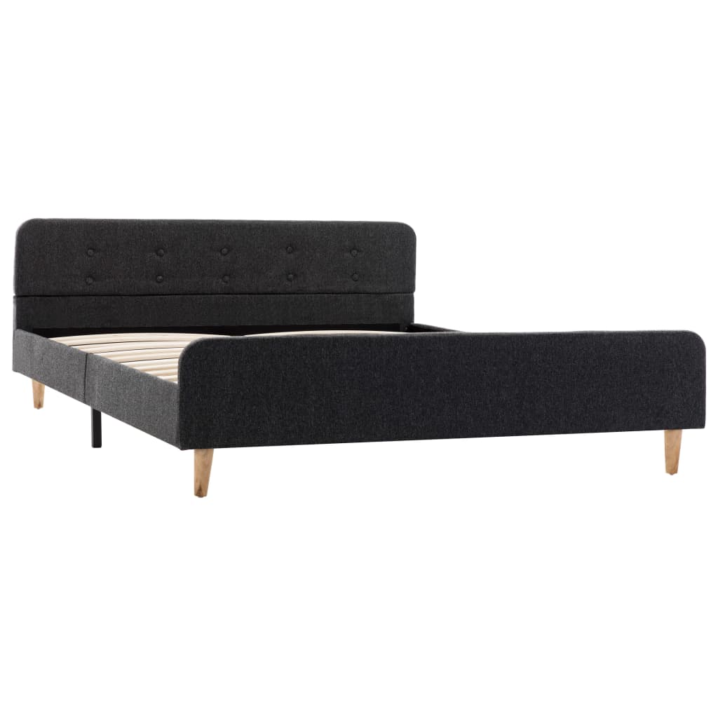 vidaXL Πλαίσιο Κρεβατιού Σκούρο Γκρι 160 x 200 εκ. από Λινάτσα