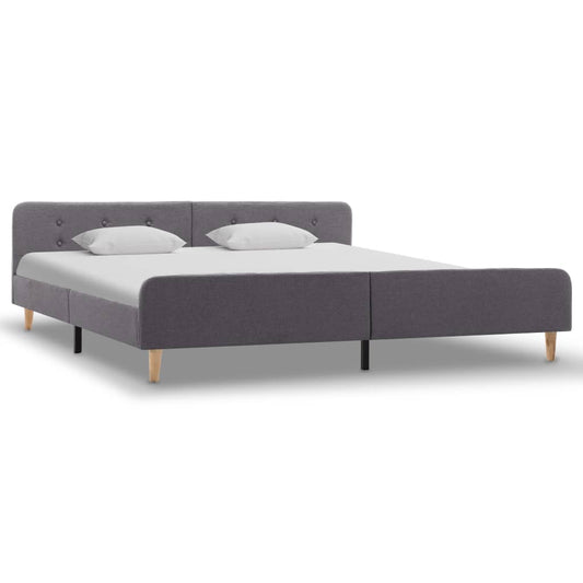 vidaXL Πλαίσιο Κρεβατιού Ανοιχτό Γκρι 180 x 200 εκ. Υφασμάτινο
