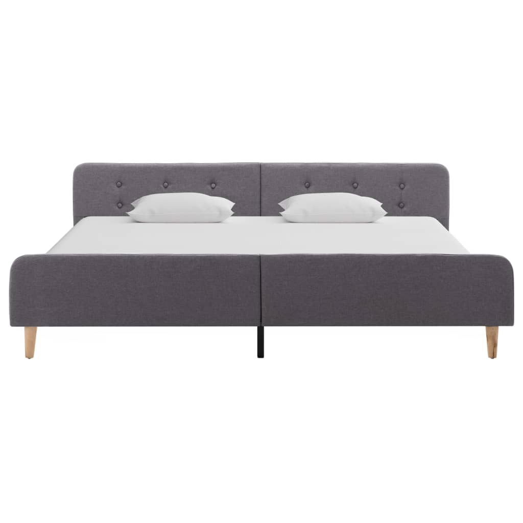 vidaXL Πλαίσιο Κρεβατιού Ανοιχτό Γκρι 180 x 200 εκ. Υφασμάτινο