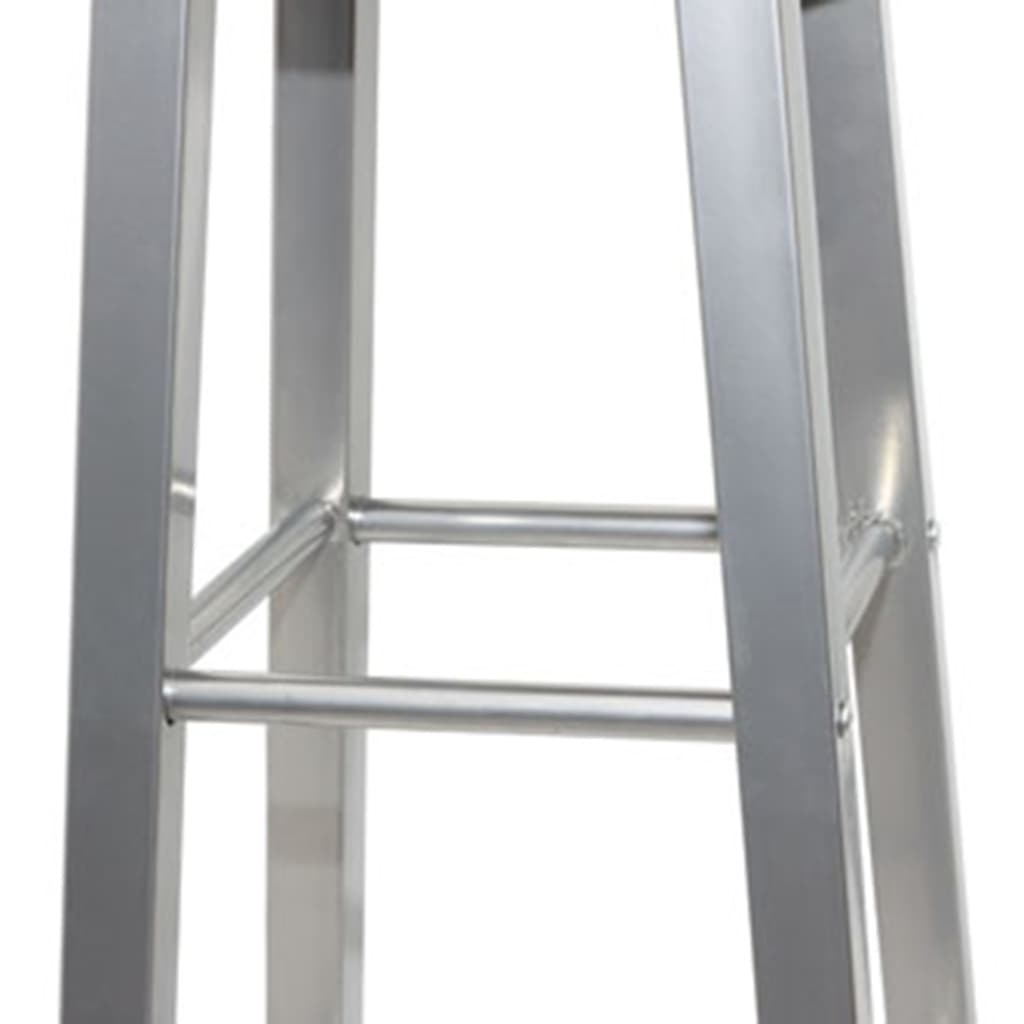 vidaXL Σκαμπό Μπαρ 4 τεμ. Ασημί / Καφέ από MDF