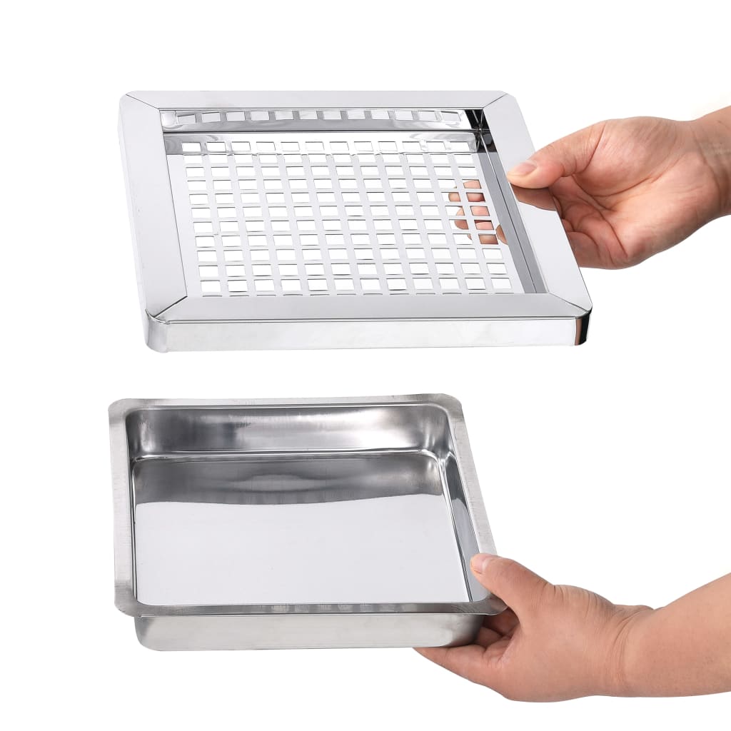 vidaXL Σταχτοδοχείο - Κάδος Δαπέδου 45 Λίτρα από Ανοξείδωτο Ατσάλι