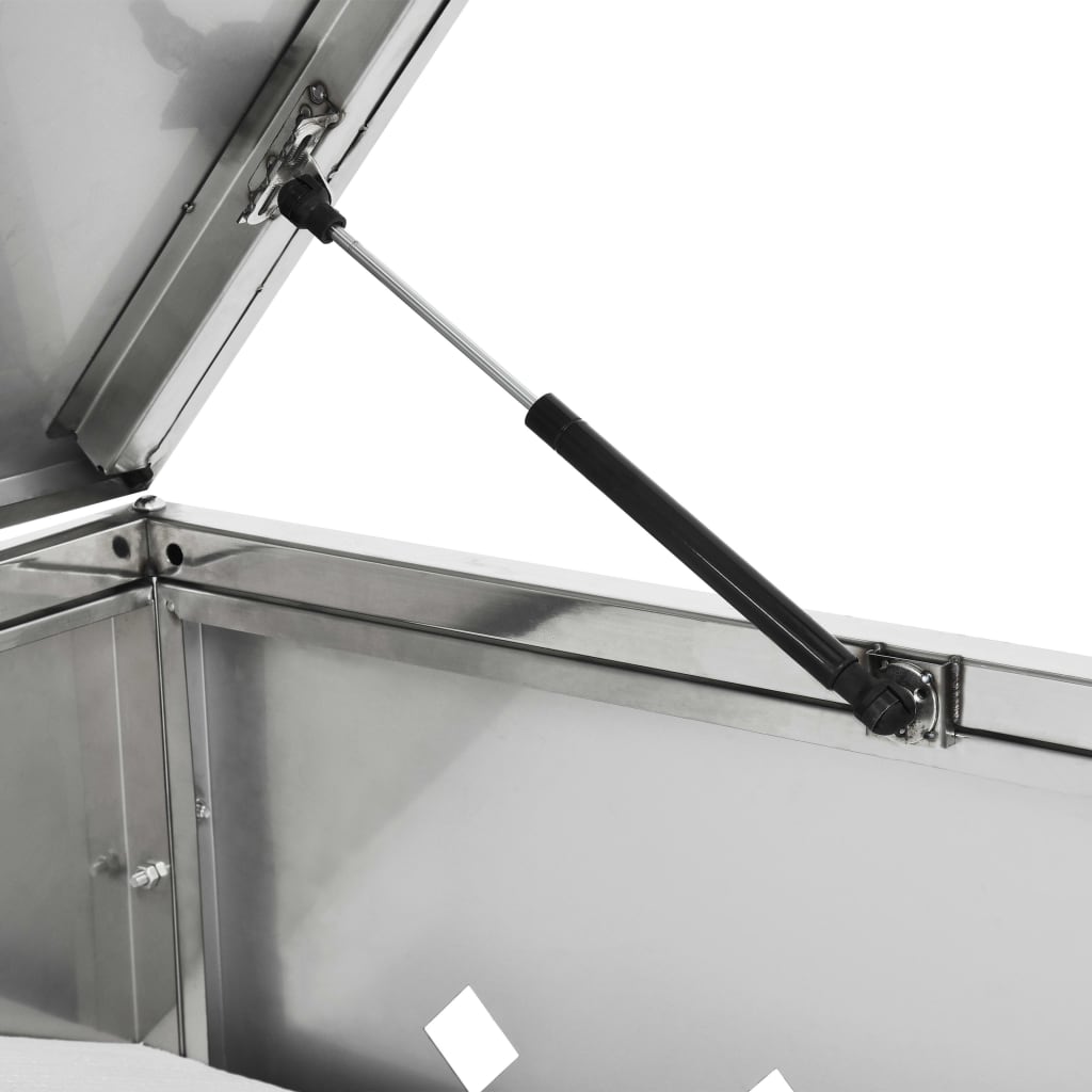 vidaXL Πλαίσιο για Κάδο Απορριμμάτων με Ρόδες 240 L Ανοξείδωτο Ατσάλι