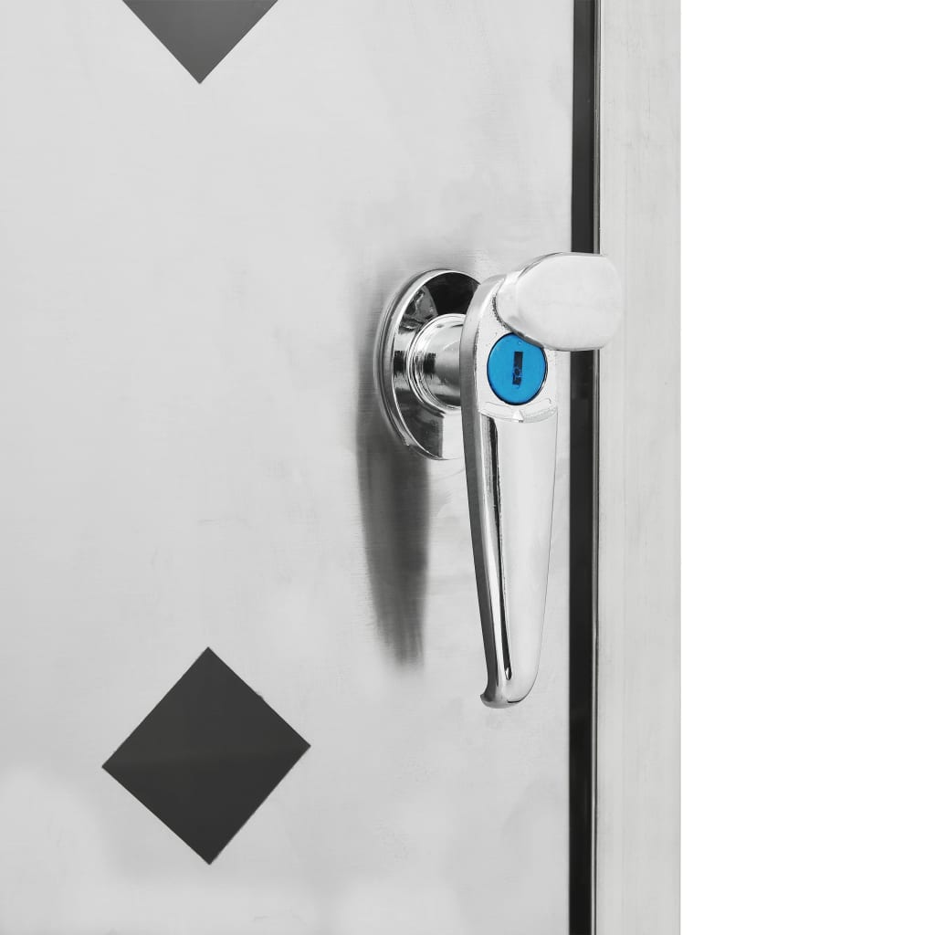 vidaXL Πλαίσιο για Κάδο Απορριμμάτων με Ρόδες 240 L Ανοξείδωτο Ατσάλι