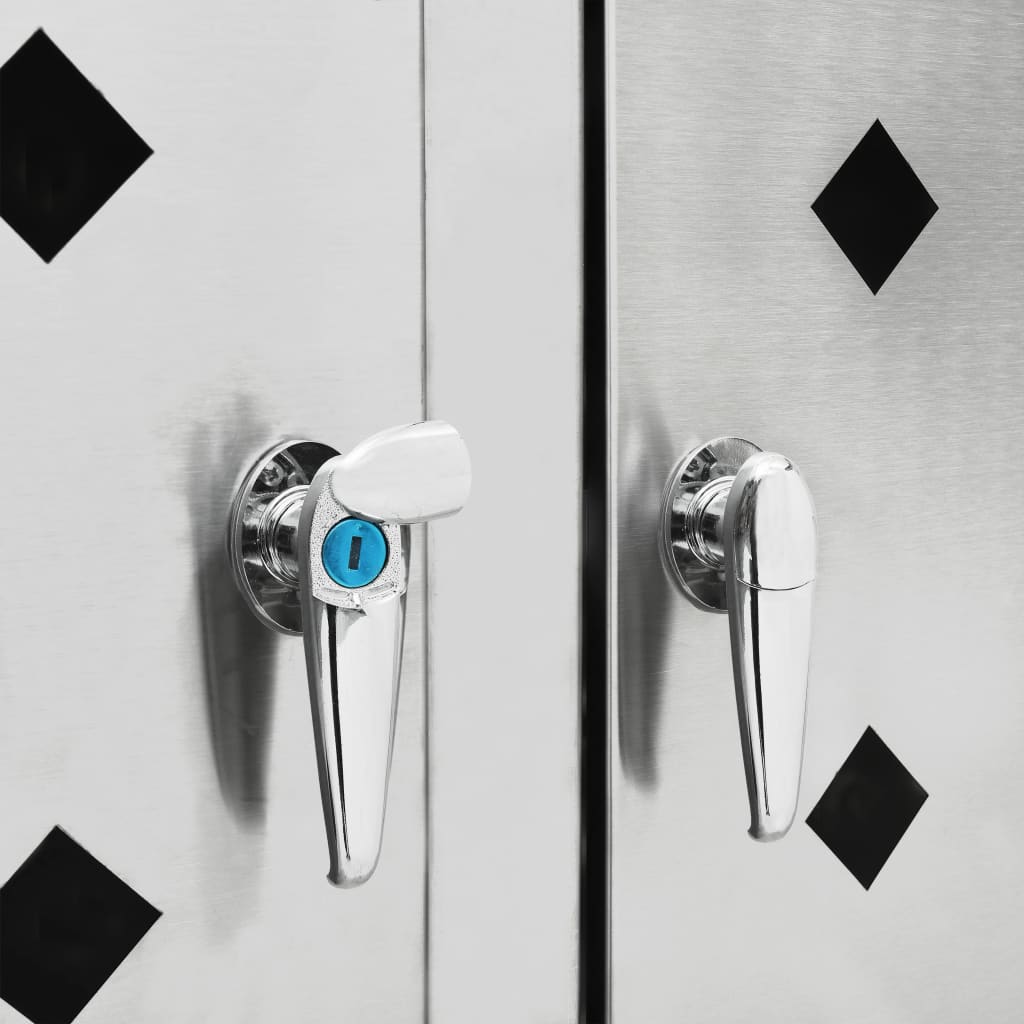 vidaXL Πλαίσιο Τριπλό για Κάδους Απορριμμάτων 240 L Ανοξείδωτο Ατσάλι