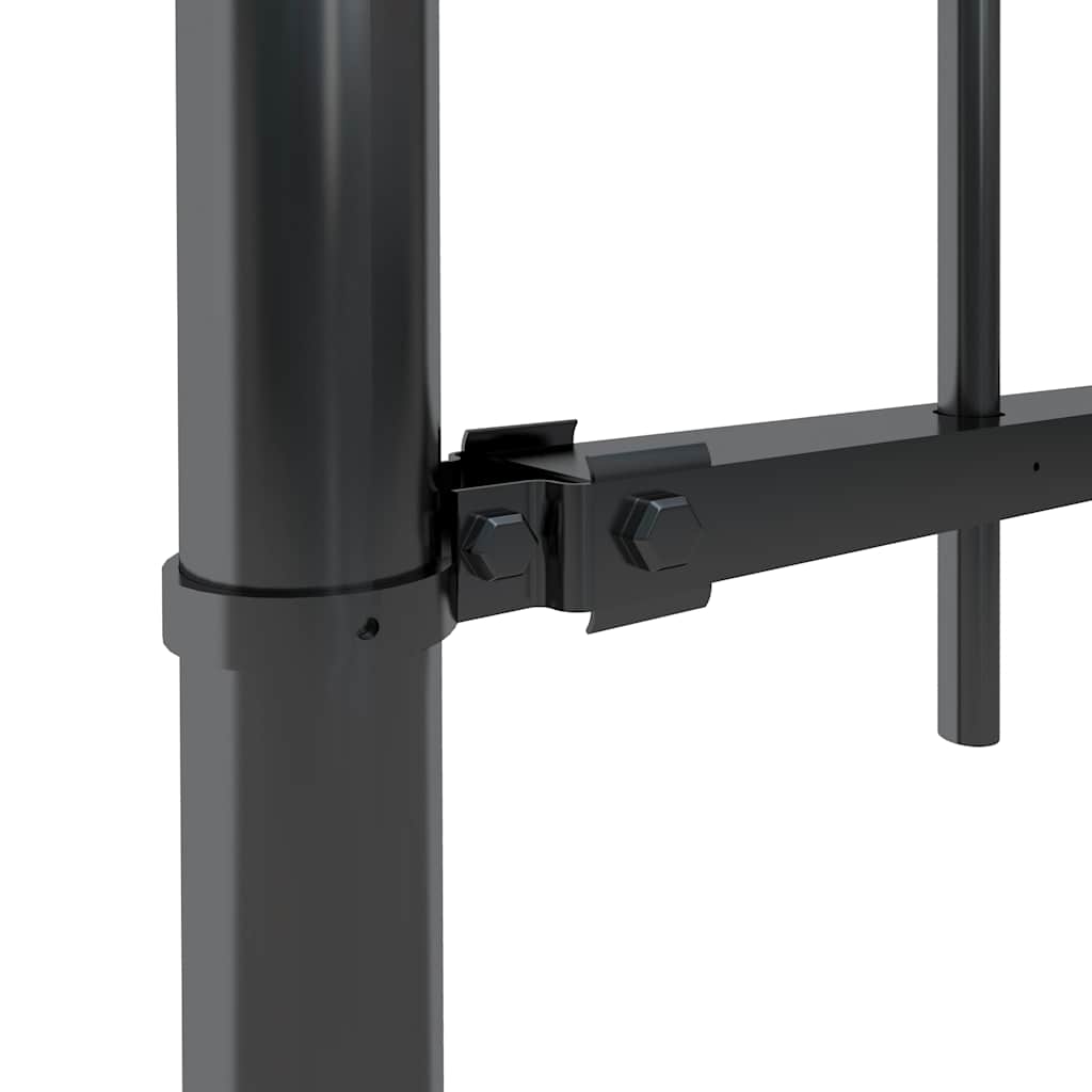 vidaXL Φράχτης Κήπου με Κορυφή από Ατσάλι 1673 x 80 εκ. Μαύρος