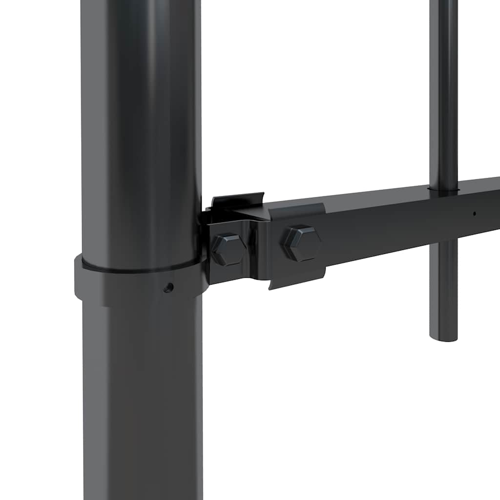 vidaXL Φράχτης Κήπου με Κορυφή από Ατσάλι 1339 x 150 εκ. Μαύρος
