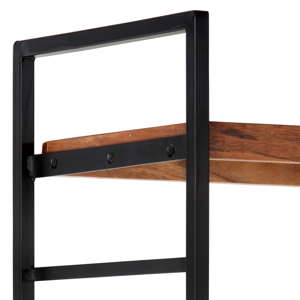 vidaXL Βιβλιοθήκη με 4 Επίπεδα 124 x 30 x 180 εκ. Μασίφ Ξύλο Ακακίας