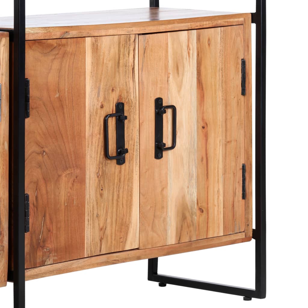 vidaXL Βιβλιοθήκη με 4 Επίπεδα 124 x 30 x 180 εκ. Μασίφ Ξύλο Ακακίας