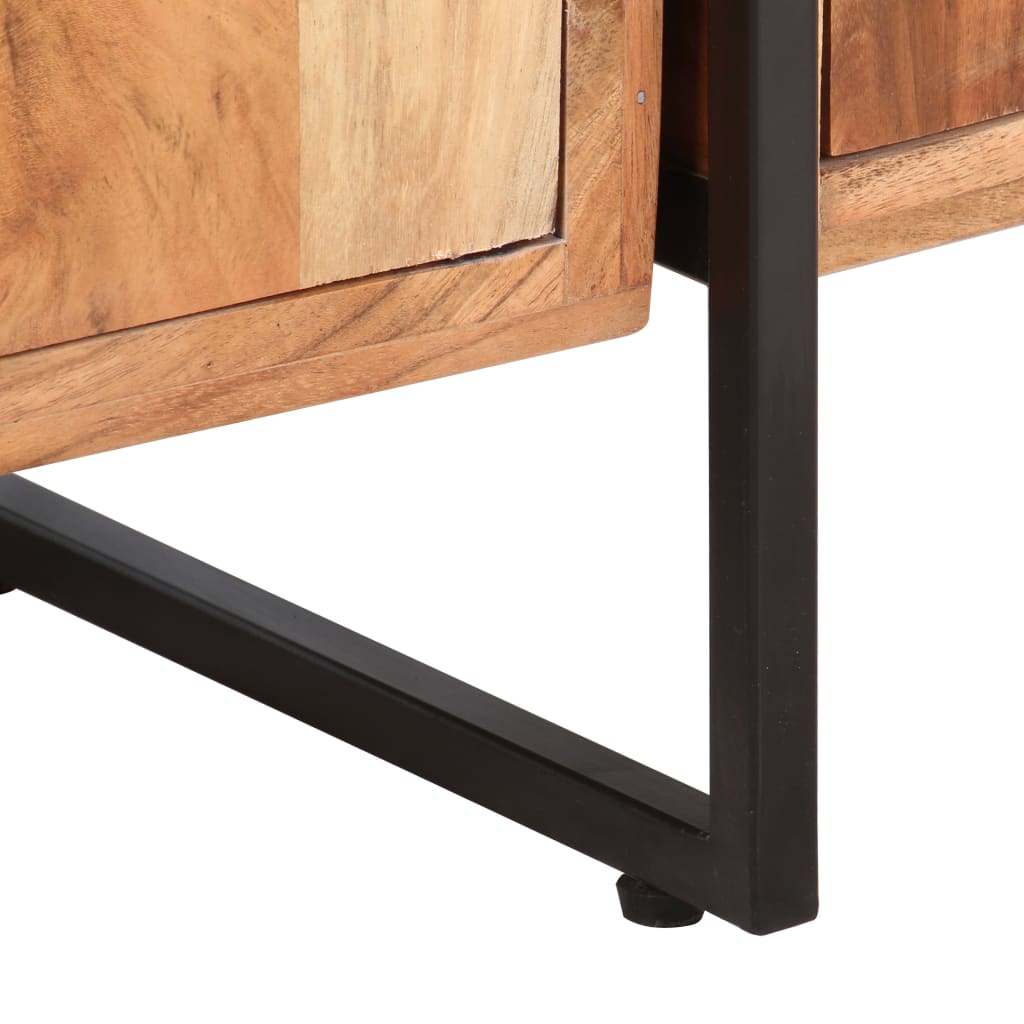 vidaXL Βιβλιοθήκη με 4 Επίπεδα 124 x 30 x 180 εκ. Μασίφ Ξύλο Ακακίας