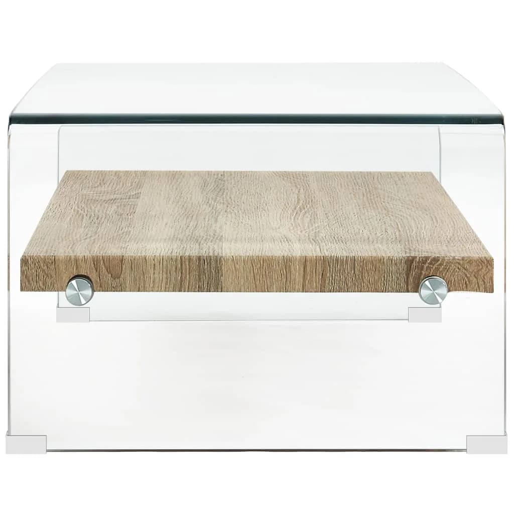 vidaXL Τραπεζάκι Σαλονιού Διάφανο 98 x 45 x 31 εκ. από Ψημένο Γυαλί