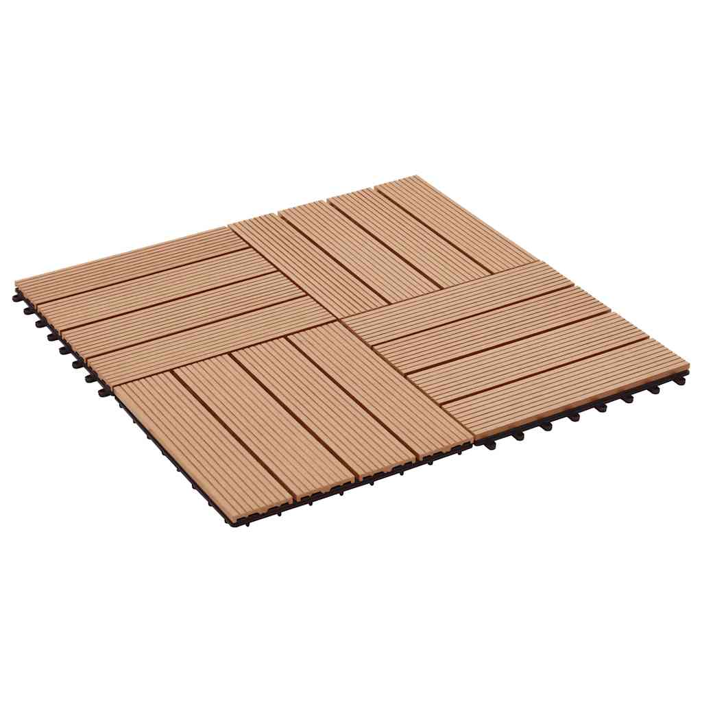 vidaXL Πλακάκια Deck 22 τεμ. Χρώμα Teak 30 x 30 εκ. 2 μ² από WPC