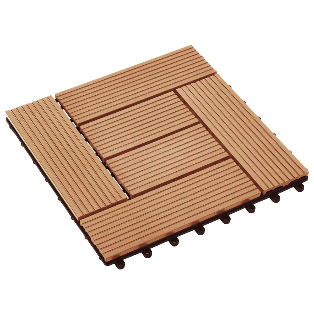 vidaXL Πλακάκια Deck 22 τεμ. Χρώμα Teak 30 x 30 εκ. 2 μ² από WPC