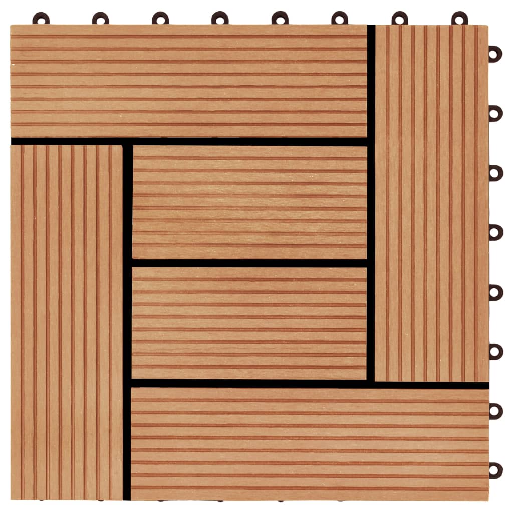 vidaXL Πλακάκια Deck 22 τεμ. Χρώμα Teak 30 x 30 εκ. 2 μ² από WPC
