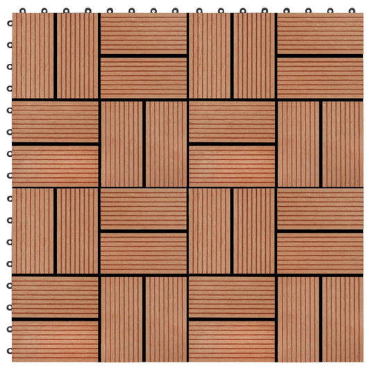 vidaXL Πλακάκια Deck 22 τεμ. Χρώμα Teak 30 x 30 εκ. 2 μ² από WPC