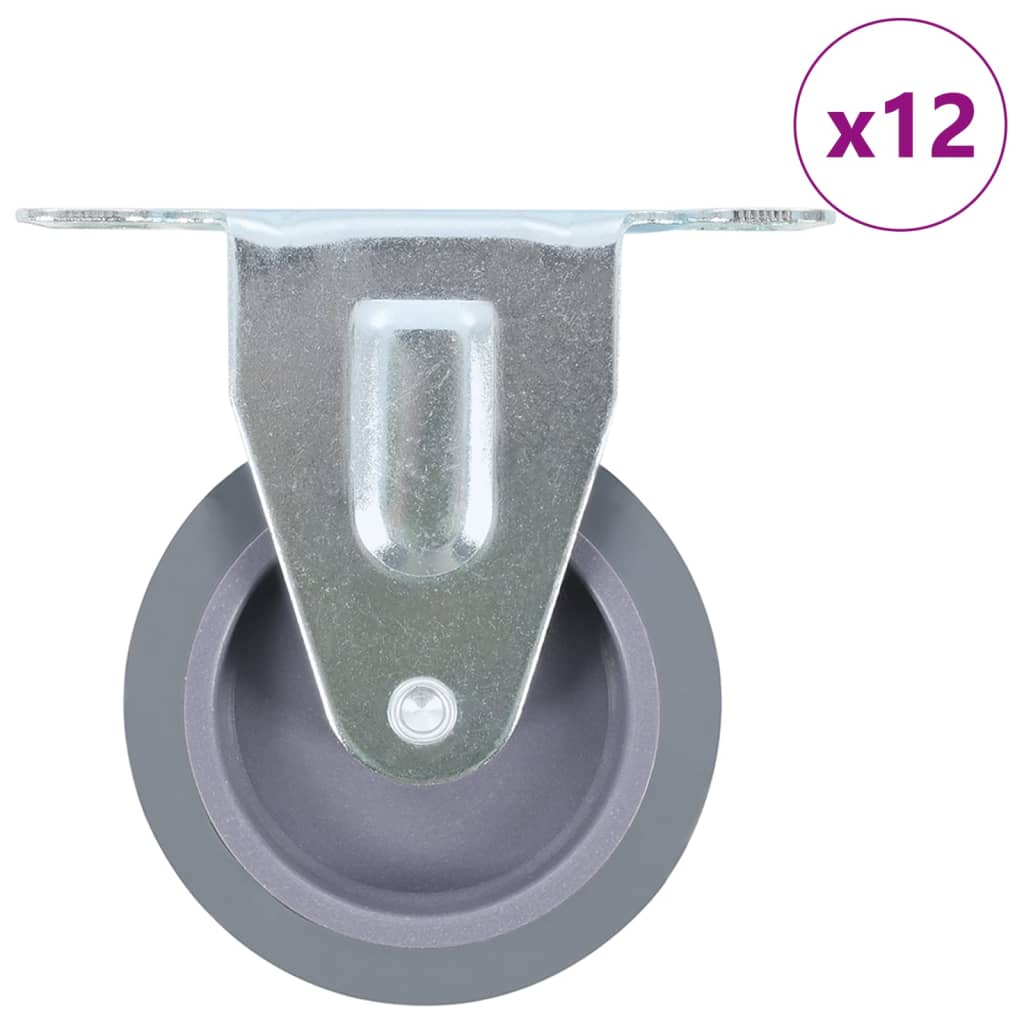vidaXL Ρόδες Σταθερές 12 τεμ. 75 χιλ.