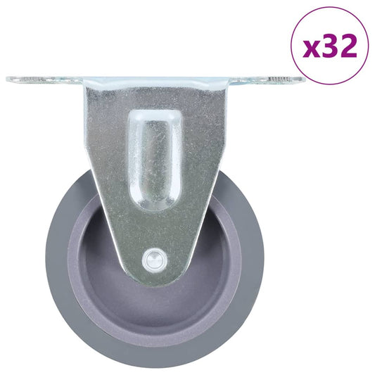 vidaXL 32 τεμάχια Σταθερές Ρόδες 75 χιλ.