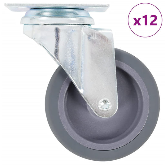 vidaXL Ρόδες Περιστρεφόμενες 12 τεμ. 75 χιλ.