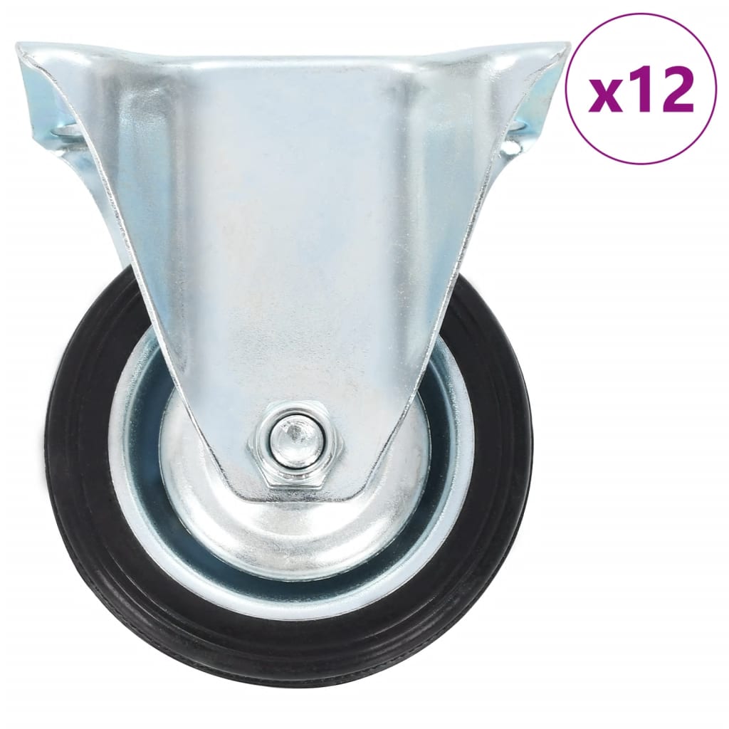 vidaXL Ρόδες Σταθερές 12 τεμ. 75 χιλ.