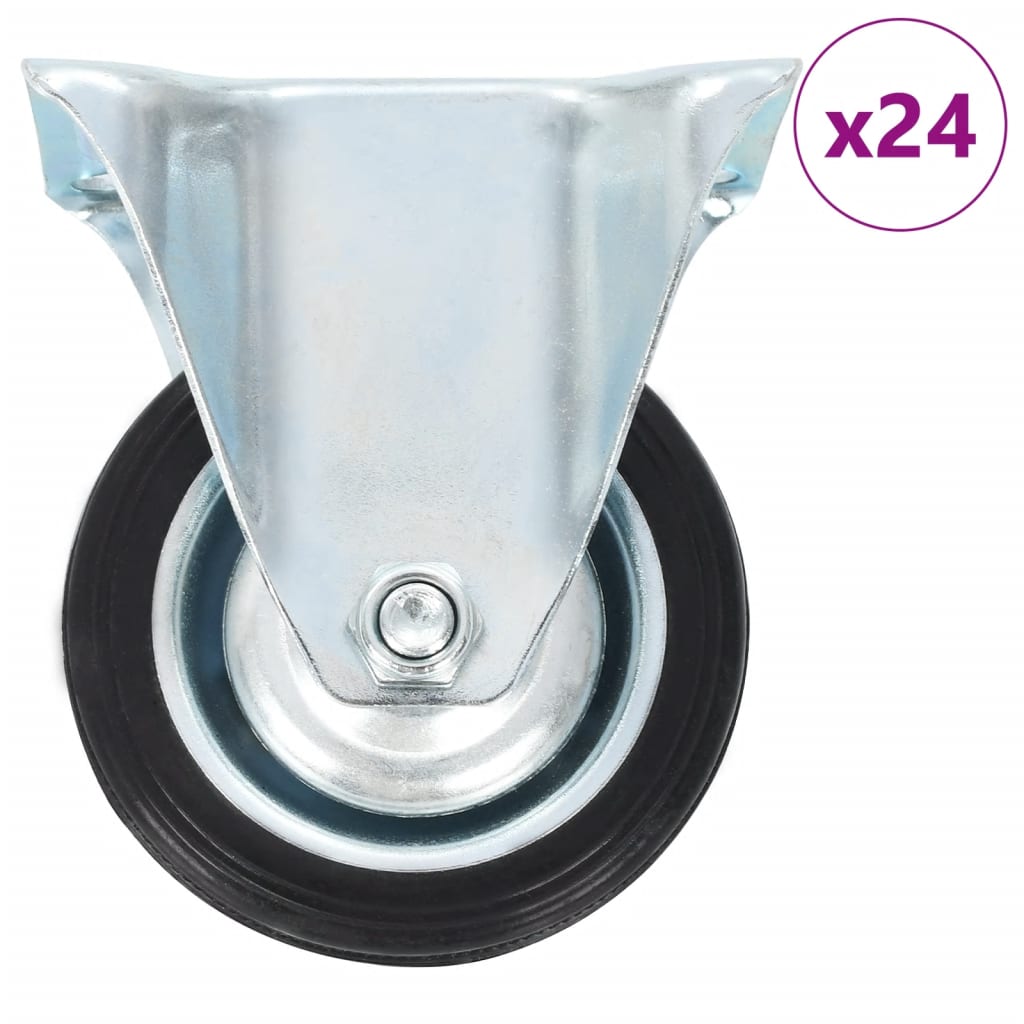 vidaXL Ρόδες Σταθερές 24 τεμ. 75 χιλ.