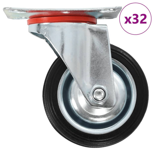 vidaXL Ρόδες Περιστρεφόμενες 32 τεμ. 75 χιλ.