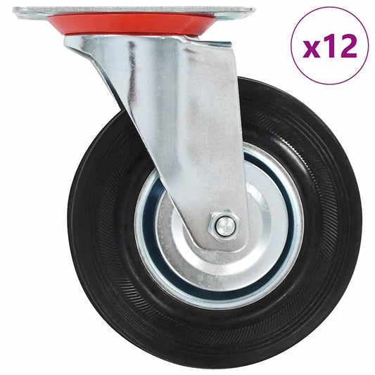 vidaXL Ρόδες Περιστρεφόμενες 12 τεμ. 125 χιλ.