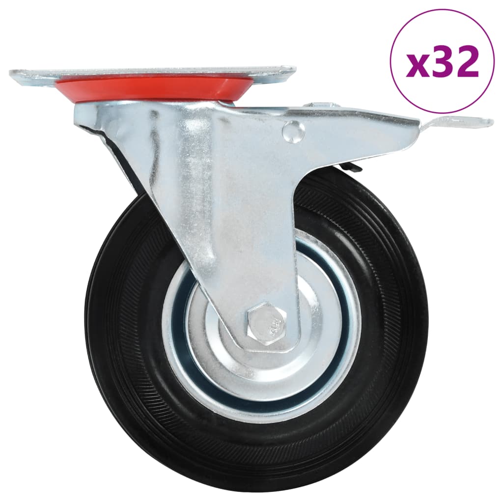 vidaXL Ρόδες Περιστρεφόμενες 32 τεμ. 125 χιλ.