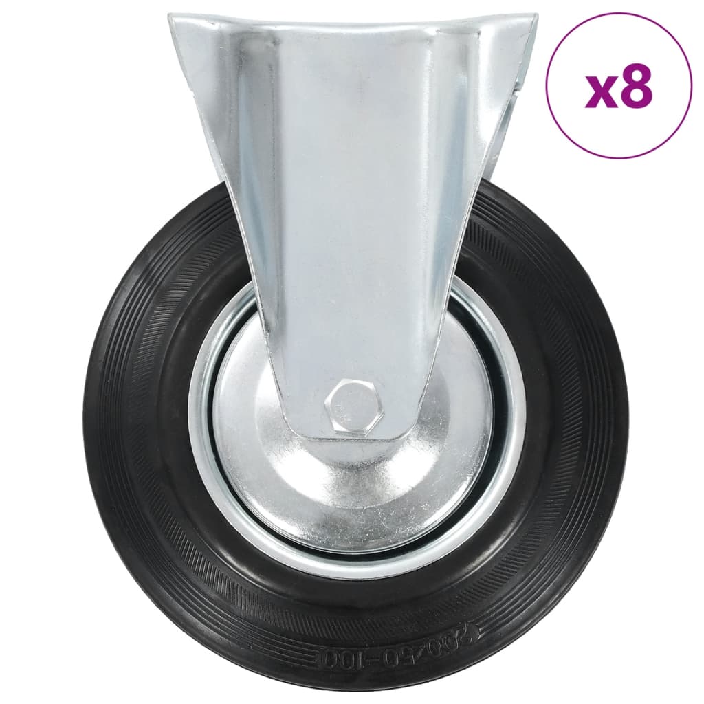 vidaXL Ρόδες Σταθερές 8 τεμ. 200 χιλ.