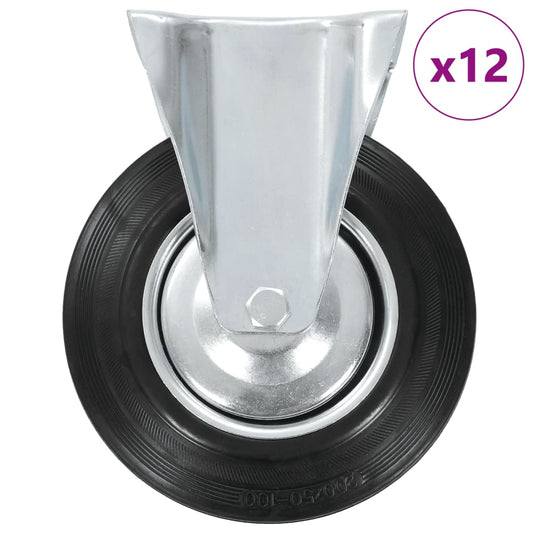 vidaXL Ρόδες Σταθερές 12 τεμ. 200 χιλ.