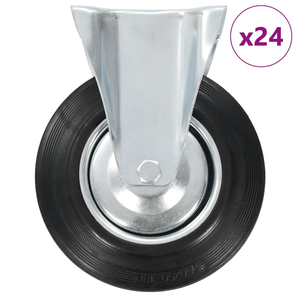 vidaXL Ρόδες Σταθερές 24 τεμ. 200 χιλ.