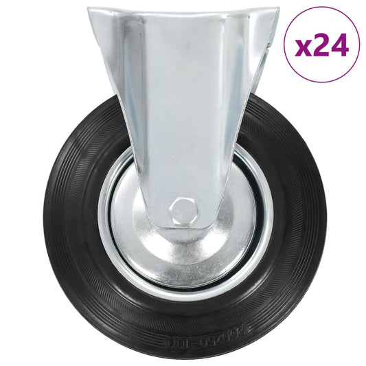 vidaXL Ρόδες Σταθερές 24 τεμ. 200 χιλ.