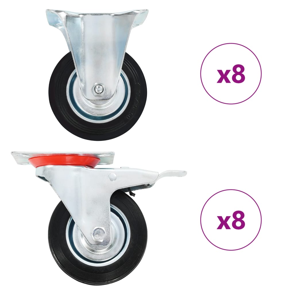 vidaXL Ρόδες 16 τεμ. 100 χιλ.