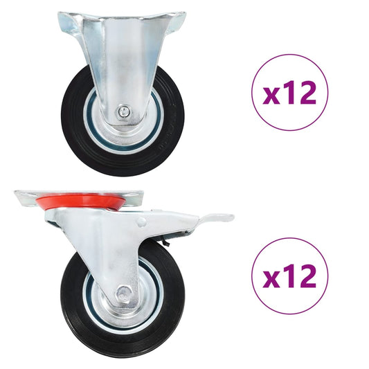 vidaXL Ρόδες 24 τεμ. 100 χιλ.