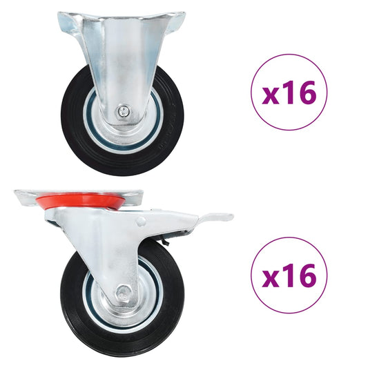 vidaXL Ρόδες 32 τεμ. 100 χιλ.