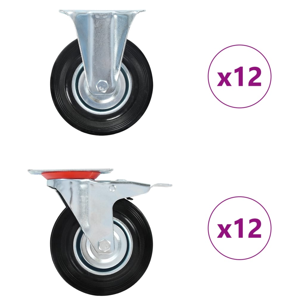 vidaXL Ρόδες 24 τεμ. 125 χιλ.