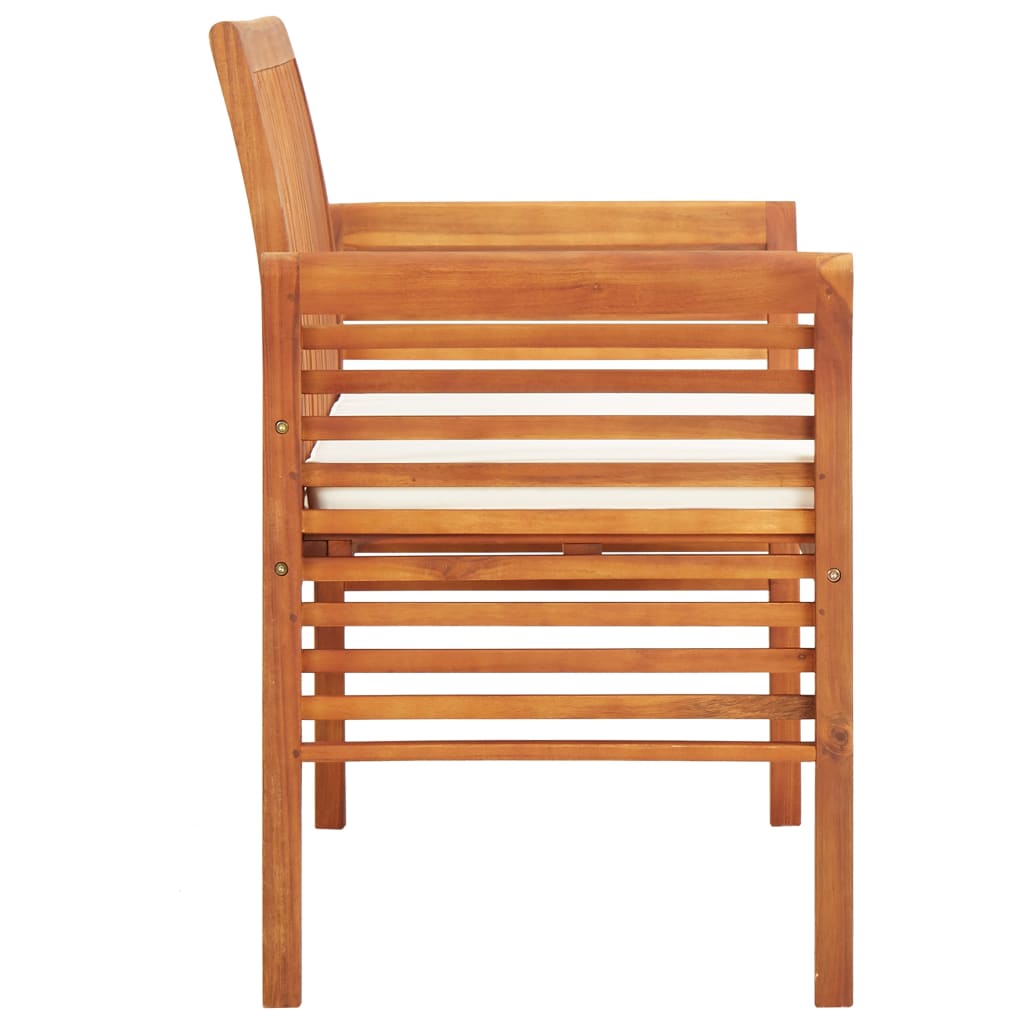 vidaXL Παγκάκι Κήπου Διθέσιο 120 εκ. Μασίφ Ξύλο Ακακίας με Μαξιλάρι