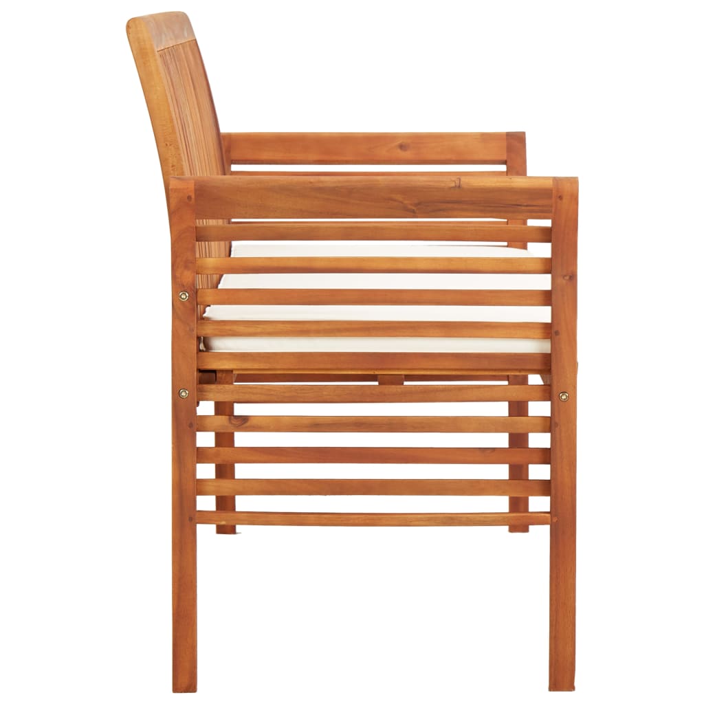 vidaXL Παγκάκι Κήπου Τριθέσιο 150 εκ. Μασίφ Ξύλο Ακακίας με Μαξιλάρι