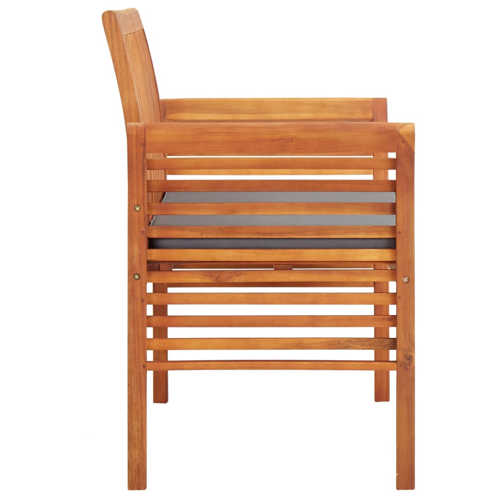 vidaXL Παγκάκι Κήπου Διθέσιο 120 εκ. Μασίφ Ξύλο Ακακίας με Μαξιλάρι