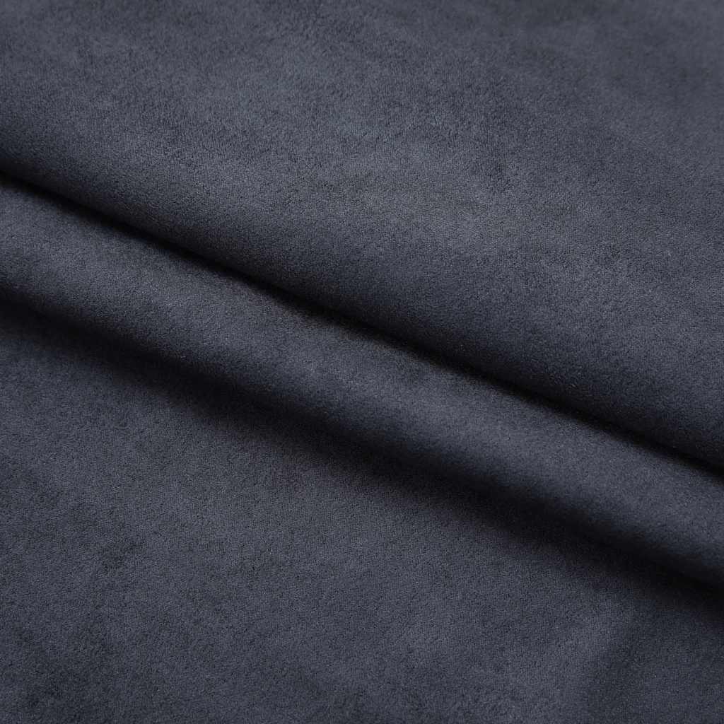 vidaXL Κουρτίνες Συσκότισης με Γάντζους 2 τεμ. Ανθρακί 140 x 225 εκ.