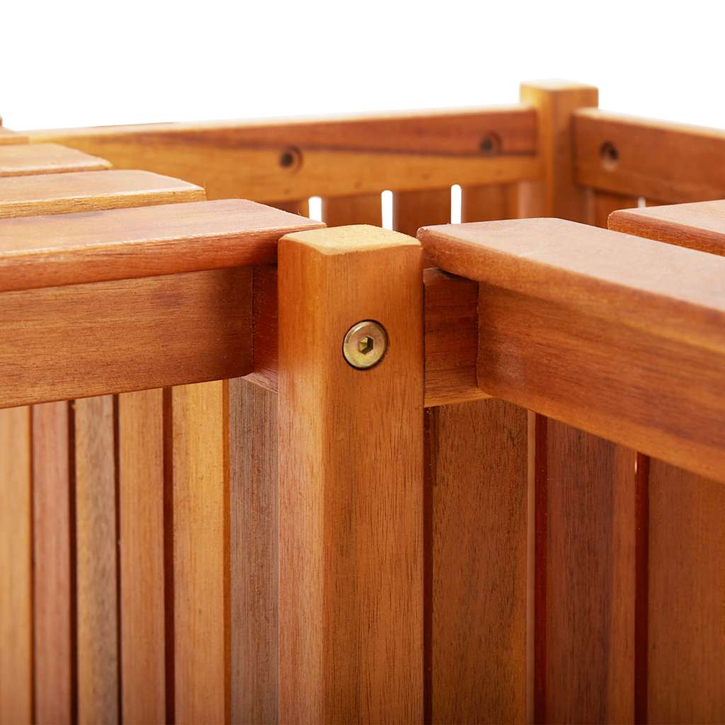 vidaXL Παγκάκι Γωνιακό Κήπου με Γλάστρα 117x117x40 εκ. Ξύλο Ακακίας