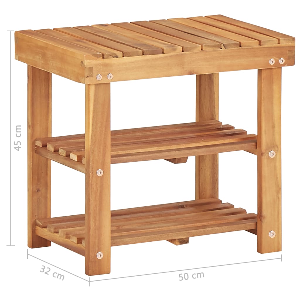 vidaXL Παπουτσοθήκη 50 x 32 x 45 εκ. από Μασίφ Ξύλο Ακακίας