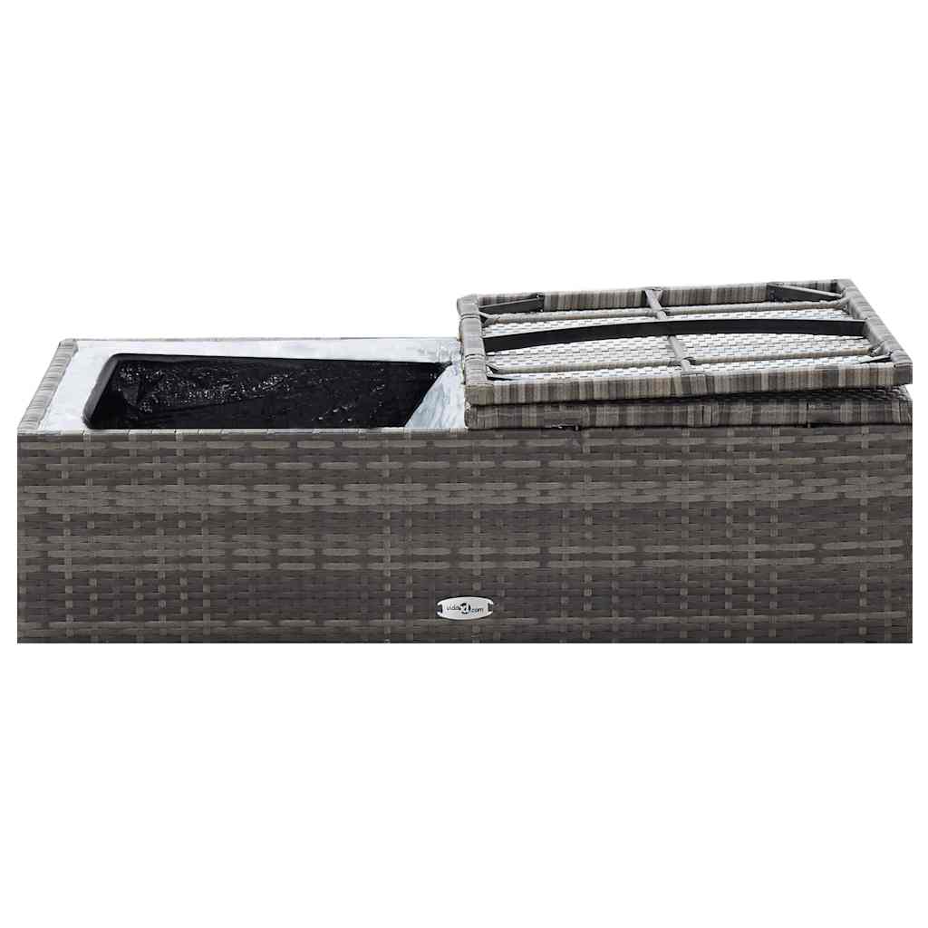 vidaXL Σετ Καναπέ Κήπου 2 τεμ. Γκρι από Συνθετικό Ρατάν με Μαξιλάρια