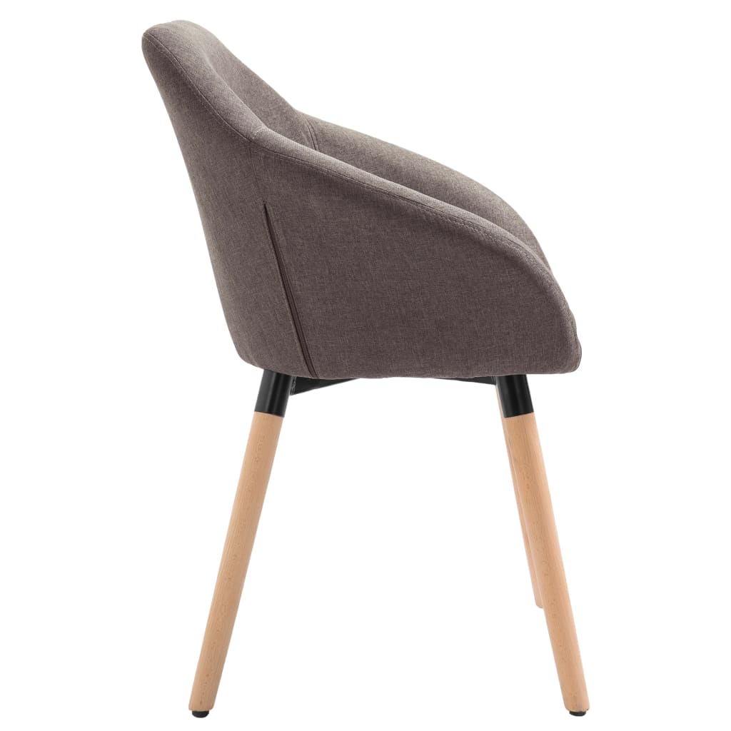 vidaXL Καρέκλες Τραπεζαρίας 6 τεμ. Χρώμα Taupe Υφασμάτινες