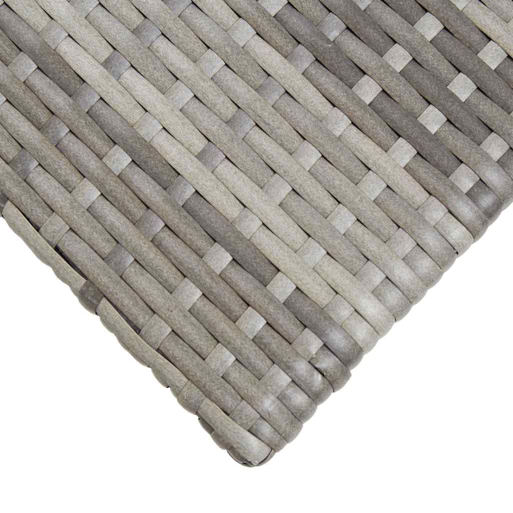 vidaXL Τραπέζι Κήπου Γκρι 50 x 50 x 47 εκ. από Συνθετικό Ρατάν