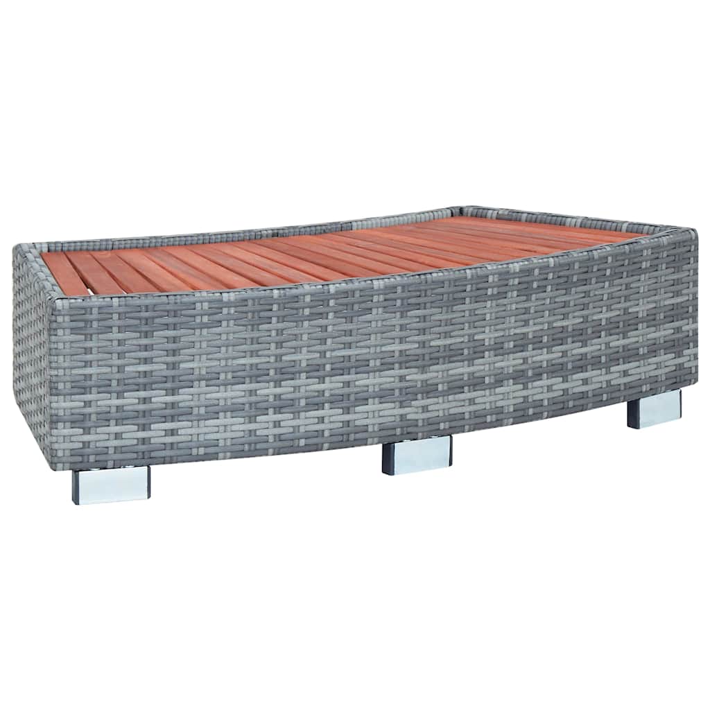 vidaXL Σκαλοπάτι για Σπα Γκρι 92 x 45 x 25 εκ. από Συνθετικό Ρατάν