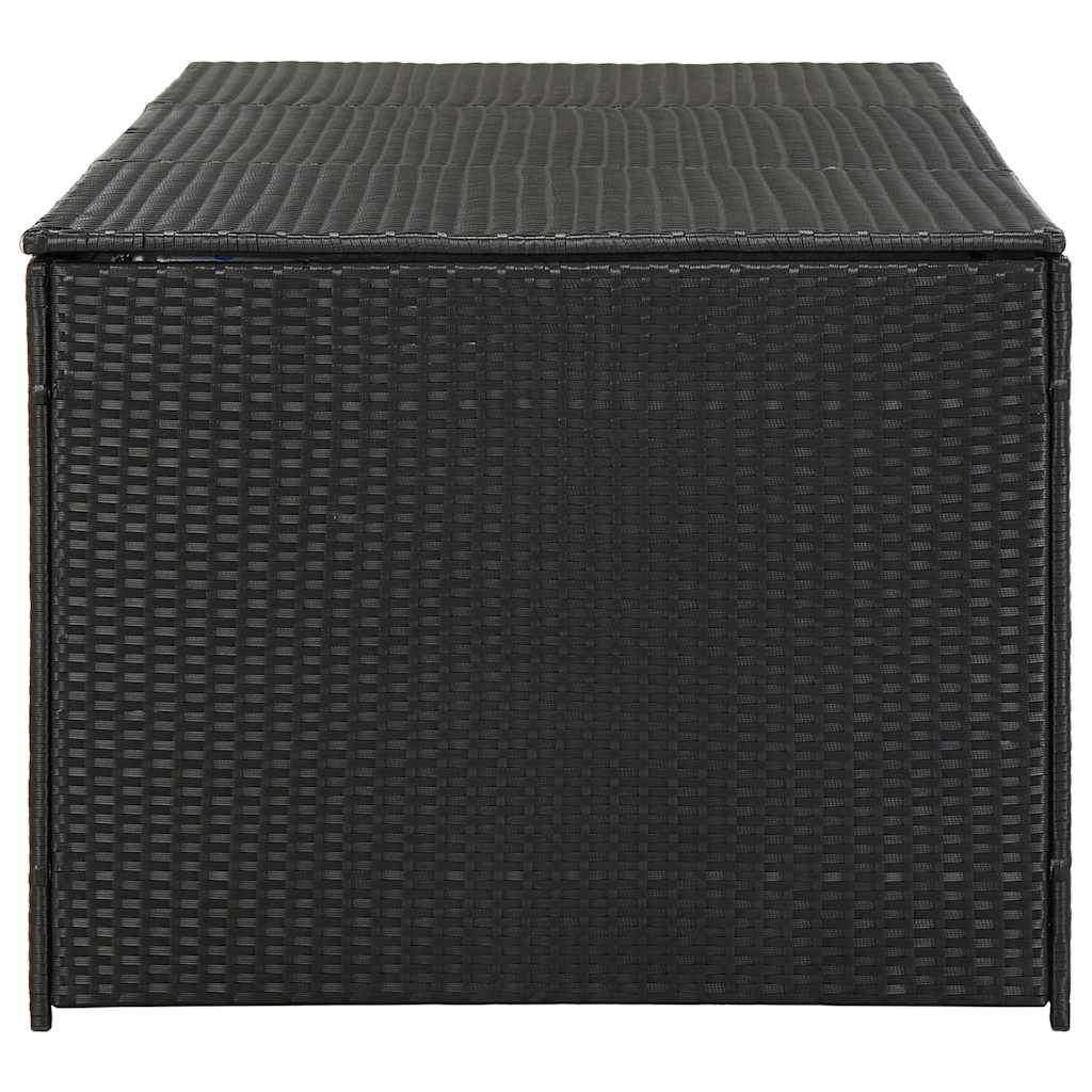vidaXL Κουτί Αποθήκευσης Κήπου Μαύρο 180x90x70 εκ. από Συνθετικό Ρατάν