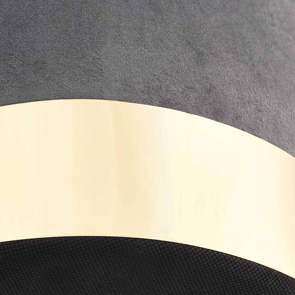 vidaXL Σκαμπό Σκούρο Γκρι / Χρυσό Βελούδινο 28 x 36 cm