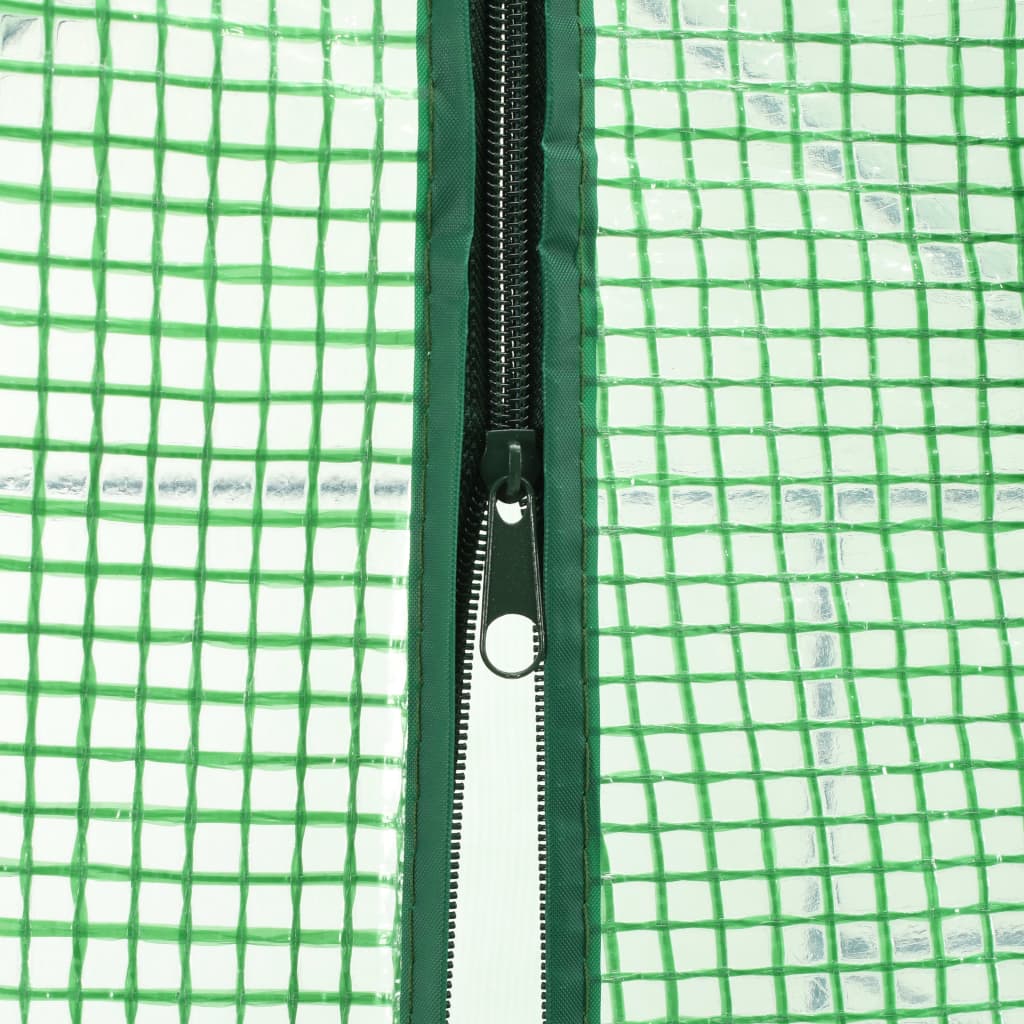 vidaXL Θερμοκήπιο Walk-in με 12 Ράφια 143 x 214 x 196 εκ. Ατσάλινο