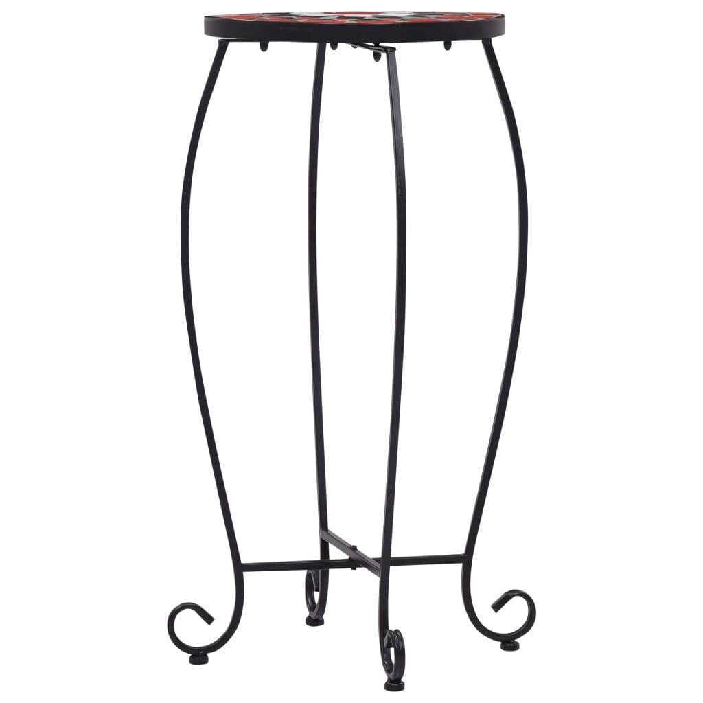 vidaXL Τραπέζια «Μωσαϊκό» 3 Τεμ. Τερακότα /Λευκά Κεραμικά