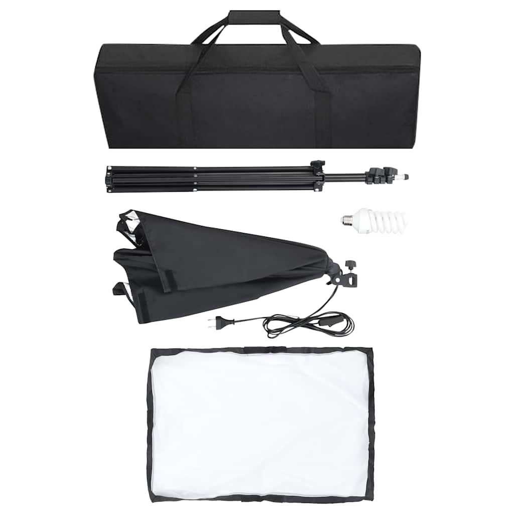 vidaXL Φωτιστικά Studio Επαγγελματικά 2 τεμ. Μαύρα 40x60 εκ. Ατσάλινα