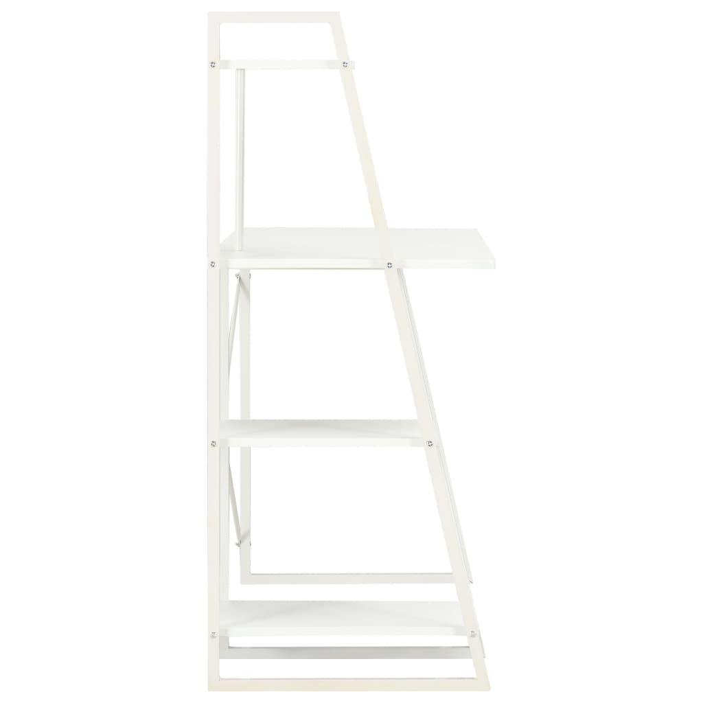 vidaXL Γραφείο με Ράφια Λευκό 102 x 50 x 117 εκ.